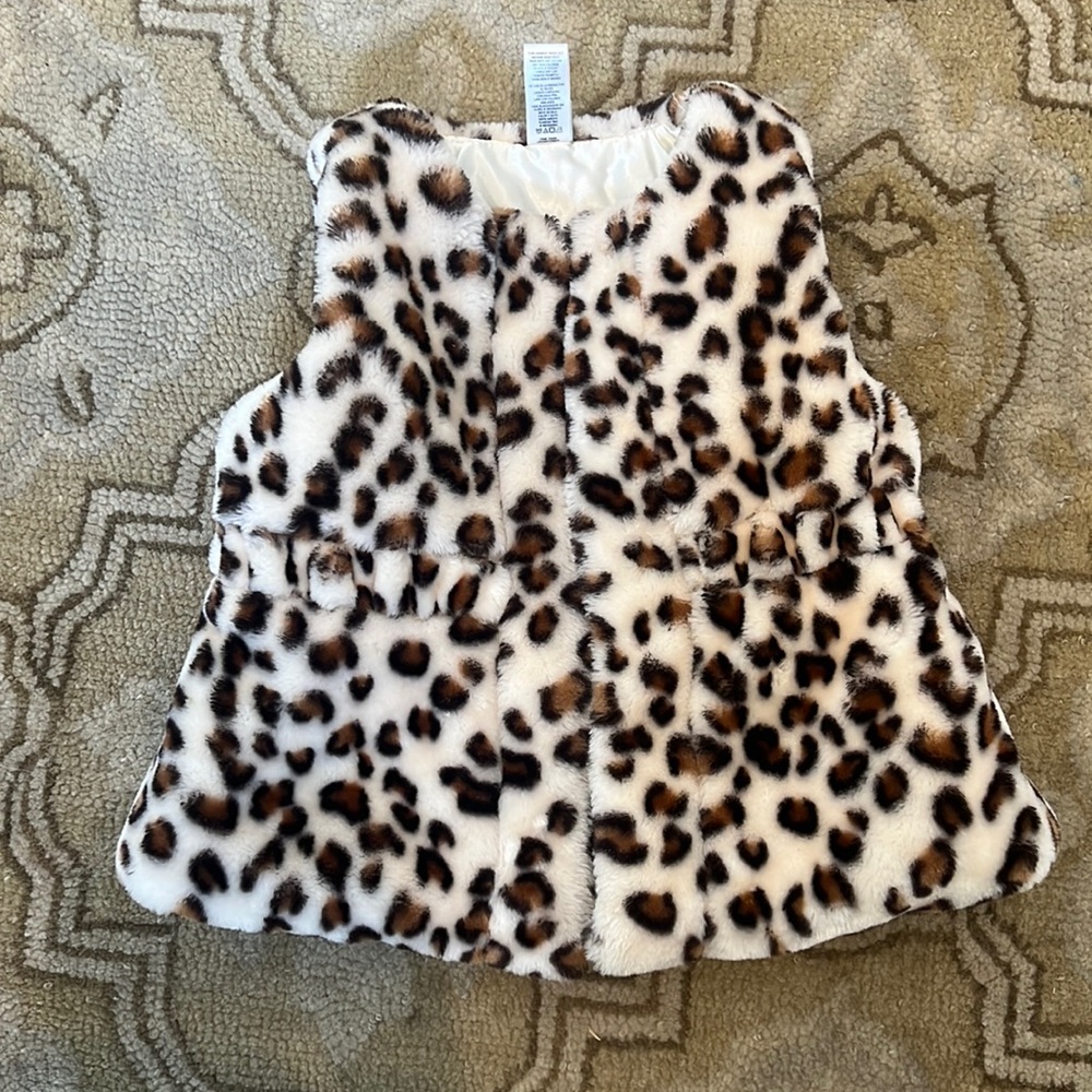 Little Me Leopard Faux Fur Vest
